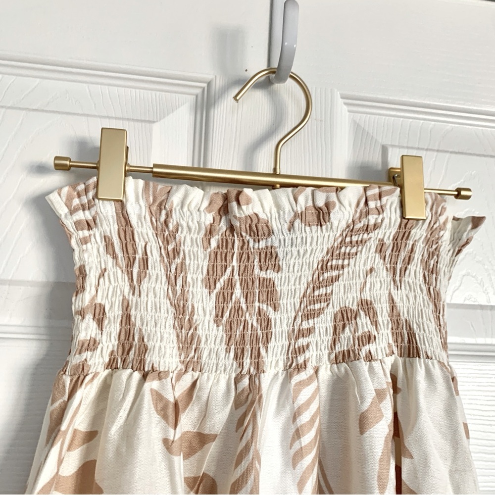 βοΈ VICI Collection Coastal Views Tropical Maxi Skirt Cream Beige Neutral Floral - Picture 8 of 15